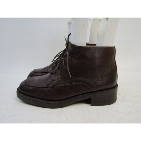 Timberland Womens Size 6 W Wide Width Brown Leather Laces Ankle Boots Bootie - Picture 1 of 11